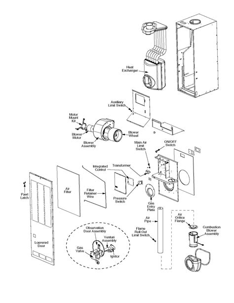 mge series direct vent forced air gas furnaces parts breakdown tagged mge hvacpartstore