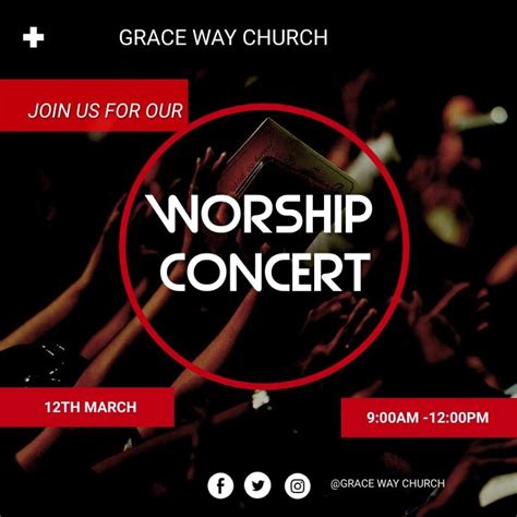 worship concert flyer   concert flyer church poster design flyer