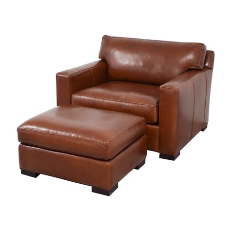 crate barrel crate barrel axis ii brown leather chair