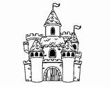 Castle Fantasy Coloring Colorear Coloringcrew sketch template