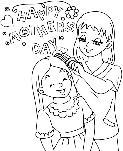 print mothers day card  coloring