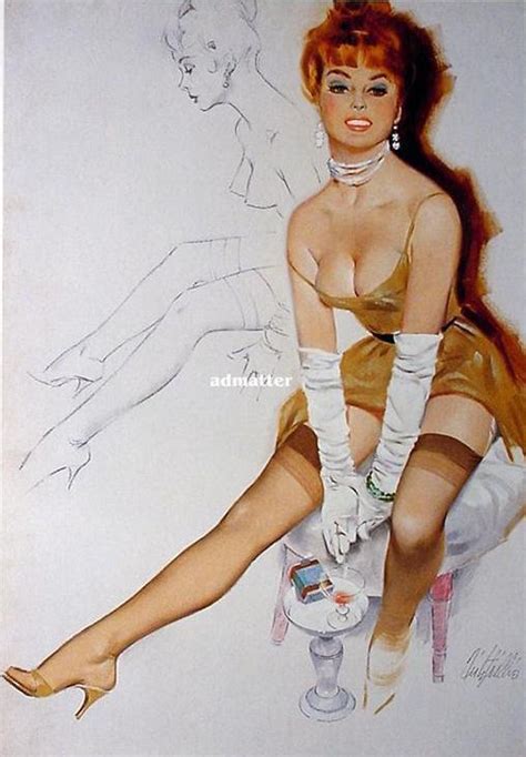 Fritz Willis Pin Up Girl 8 5x11 Poster Sexy Woman Smoking And Drinking