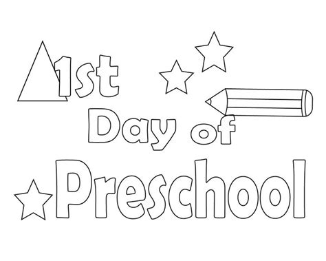 day  preschool coloring pages preschool coloring pages