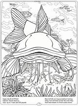 Coloring Pages Catfish River Adults Monsters Dover Publications Adult Doverpublications sketch template