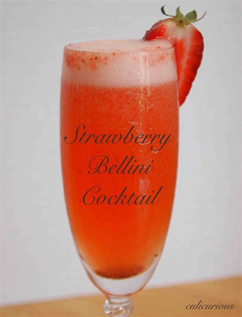 strawberry bellini cocktail recipe fun drinks alcohol