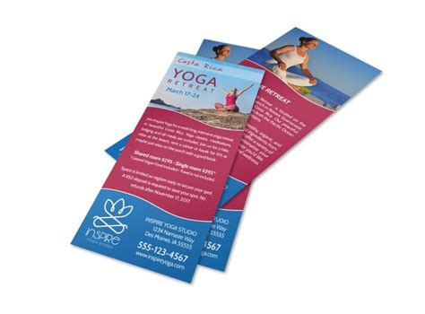 retreat flyer templates yoga