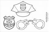 Police Coloring Policeman Pages Hat Template Preschool Community Kids Badge Officer Color Helpers Printable Hats Clipart Projects Printables Craft Sheet sketch template