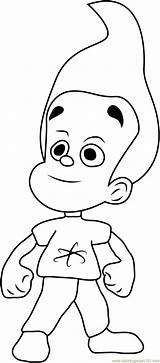Jimmy Coloring Neutron Cute Pages Coloringpages101 Color Cartoon sketch template