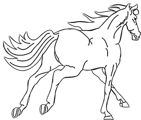 horse galloping  coloring page purple kitty