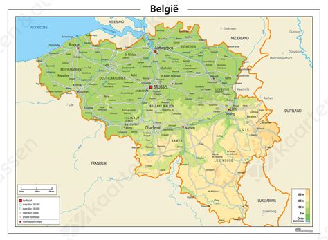 digitale belgie kaart natuurkundig  kaarten en atlassennl