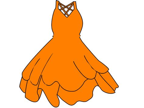 orange dress clip art  clkercom vector clip art  royalty