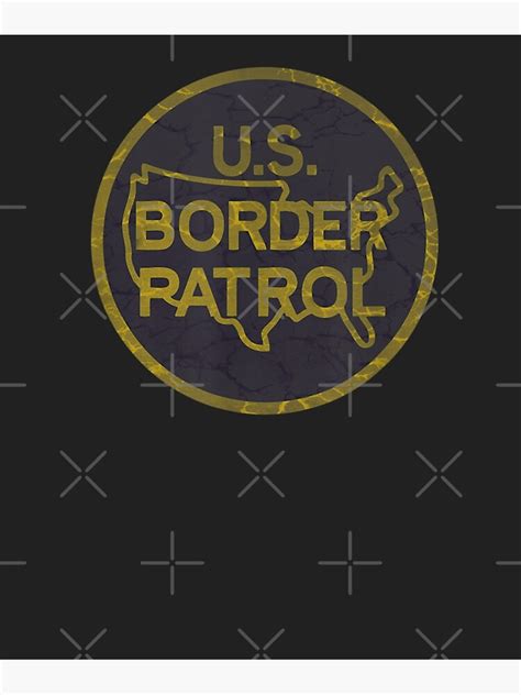 border patrol logo metal print  sale  edmundoaguiar redbubble