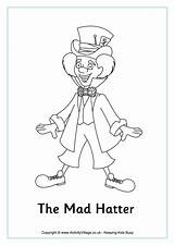 Hatter Mad Coluring Colouring Village Activity Explore Pages sketch template