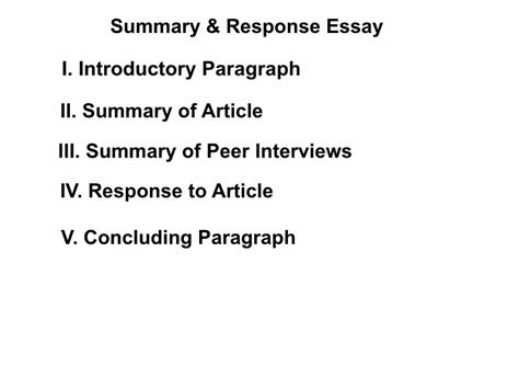 summary  response essay writing esl english showme
