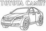 Toyota Coloring Pages Camry Print Colorings sketch template