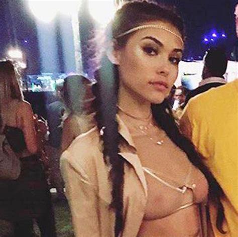 madison beer nipples in see through top and cameltoe photos