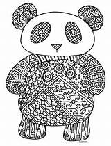 Coloring Panda Pages Detailed Sheets Adult Zentangle Minor Bear Mandala Sheet Animals Animal Colouring Book Party Craft Baby раскрашивания рисунки sketch template
