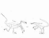 Velociraptor Troodon Coloring Vs sketch template