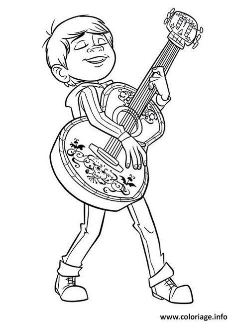 ideas  coloring coco guitar coloring page