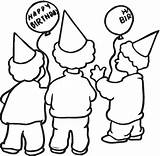 Coloring Pages Party Boys Birthday Happy Hats Color Safe Printable Kid sketch template