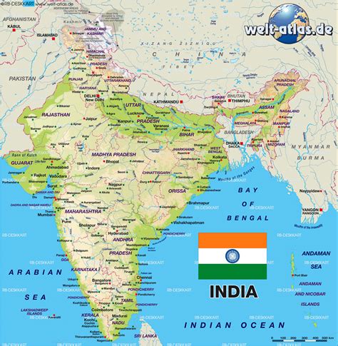 map  india country welt atlasde