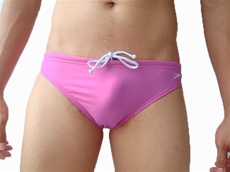 Nwt Speedo Mens Bikini Brief Swimsuit Pink L 30 32 Ebay