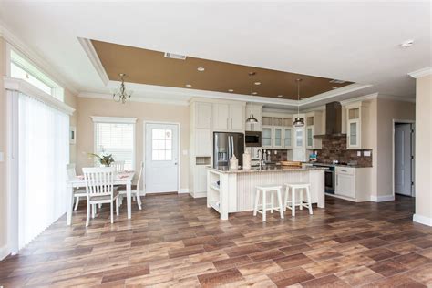 open kitchen  dining room  hardwood floors