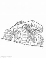 Coloring Pages Truck Trucks Big Wheels Monster Printable Boys Print sketch template