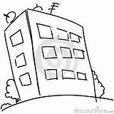 Flats Bloque Apartamentos Animados Ilustración Chuhail sketch template