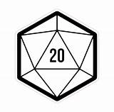 D20 Dice Dungeons Lasercutting sketch template
