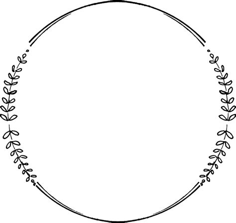 elegant sticker simple circle border design png image