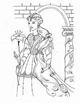 Coloring Pages Medieval Princess Barbie Detailed Drawing Adults Print Castle Moyen Diamond Color Printable Kids Sheets Age Royalty Princesse Adult sketch template