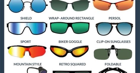 types of sunglasses