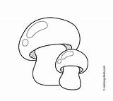 Mushroom Coloring Pages Printable Mushrooms Vegetables Vegetable Kids Fruits Colouring Fruit Adults Easy Clipart Template Berries Print Choose Board Applique sketch template
