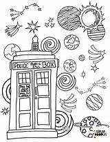 Tardis Coloring Printable Pages Who Dr Choose Board sketch template