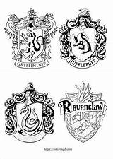 Coloring Crests Hufflepuff Coloring1 sketch template