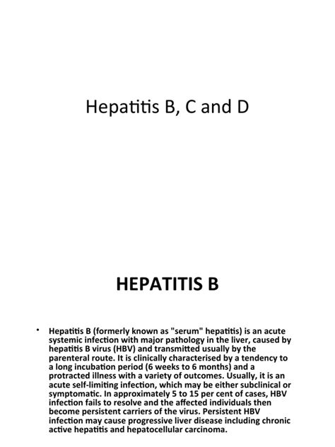 Hepatitis B C And D Pdf Hepatitis C Hepatitis