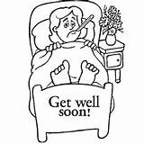 Sick Coloring Pages Well Soon Printable Child Card Bed Boy Kids Sheets Color Girl Print Cards Momjunction Getcolorings Cute Toddler sketch template