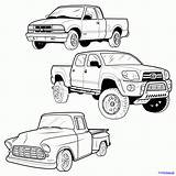 Pickup Truck Draw Step Trucks Drawing sketch template