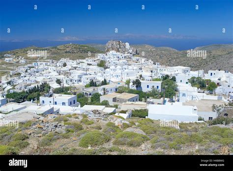 village hora northwest coast amorgos island cyclades greek islands greece stock photo alamy