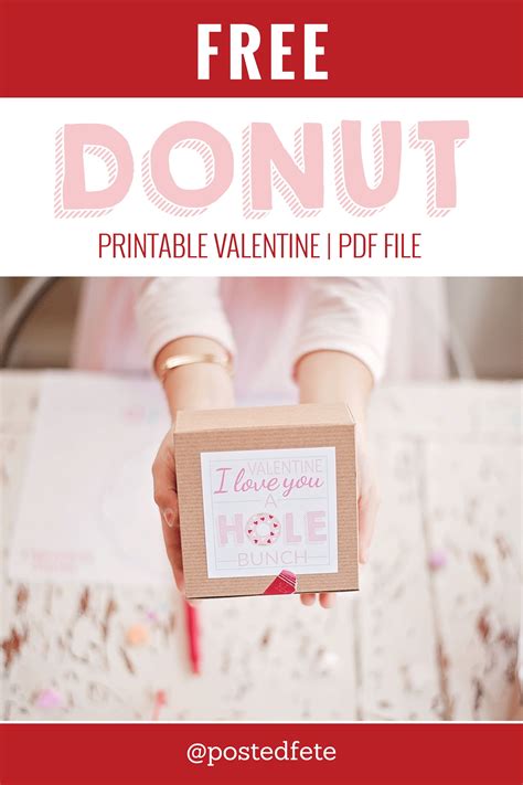 donut valentine printable  love   hole bunch  posted