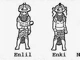 Anu Enlil Enki sketch template