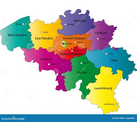 kaart van belgie stock foto afbeelding