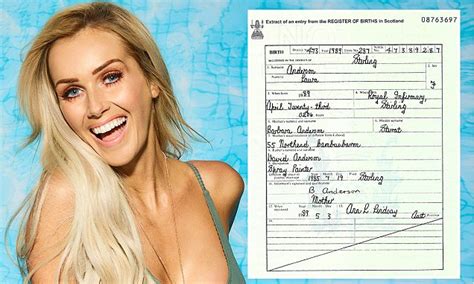 love island laura anderson s birth certificate reveals her real age daily mail online