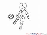 Footballer Colouring Soccer Coloring Pages Sheet Title Coloringpagesfree Next sketch template