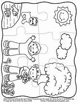 Puzzle Coloring Pages Jigsaw Printable Bible Getdrawings Getcolorings sketch template