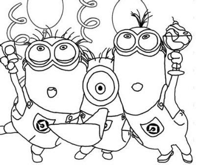 minion birthday coloring pages  getdrawings
