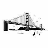 Bridge Golden Gate Vector Svg Clipart  Silhouette Mackinac Drawing Pdf Tattoo Dxf Cdr Vectors Puente Digital Eps Brooklyn Ai sketch template