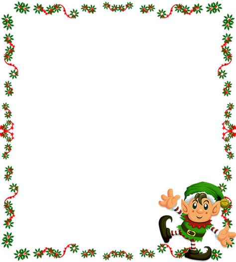 elf christmas borders clipart frames santas elves