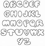 Bubble Letters Printable Alphabet Letter Stencils Font sketch template